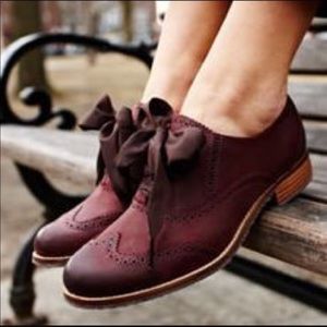 Sebago Womens Oxford Shoes Burgundy 
